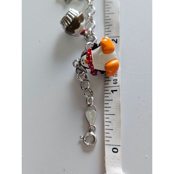 **Final Sale** Sterling silver colorful charm bracelet - Picture 7 of 16